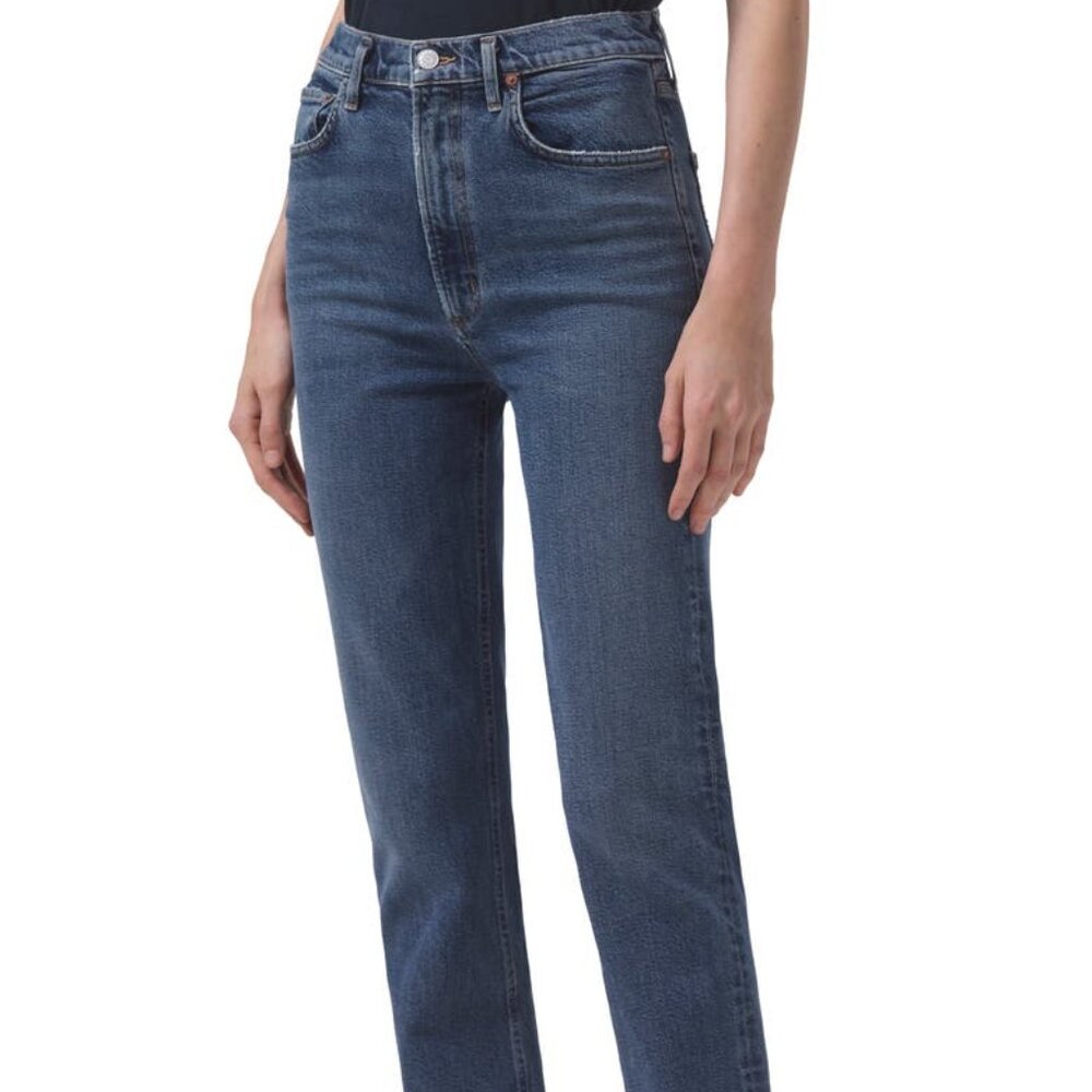 AGOLDE High Waist Stovepipe Jeans - Captivate - Size 28